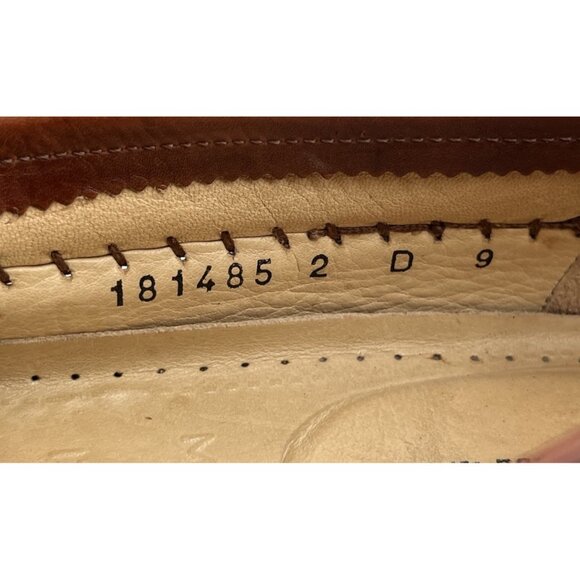 Santoni Italy Handwoven Stitched Brown Leather Penny Loafers Men Size 9D main image 9